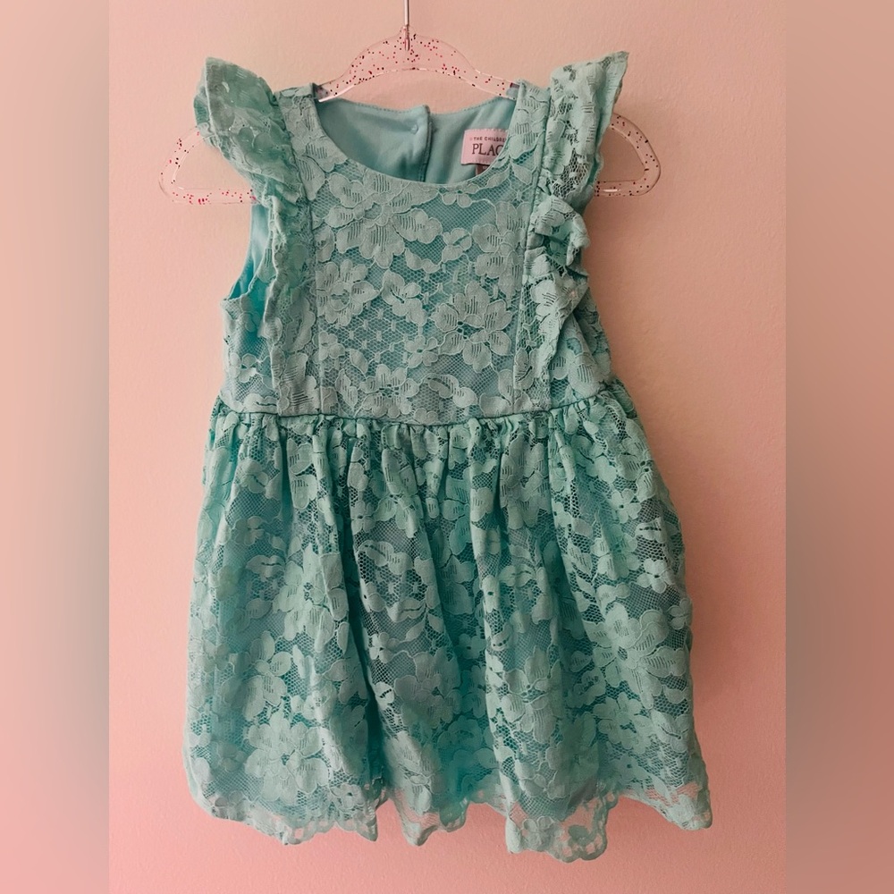 The Children's Place Aqua Lace Dress